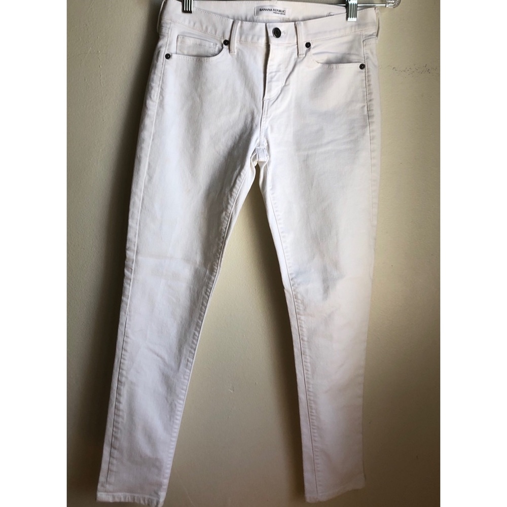 Banana Republic white denim jeans